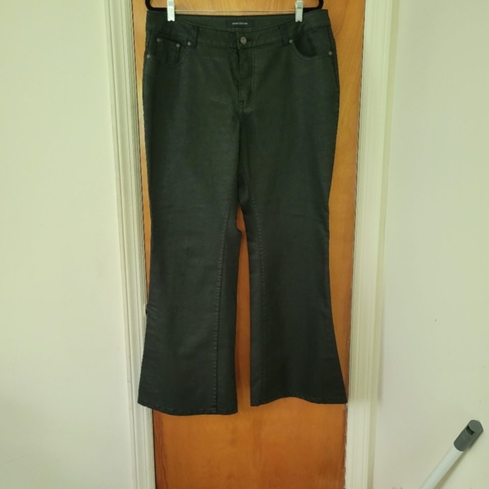 Ashley Stewart Waxed Denim Jeans - Size 16
